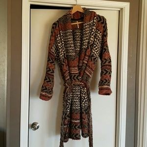 Free People Iona Boho Bohemian Sweater Jacket
